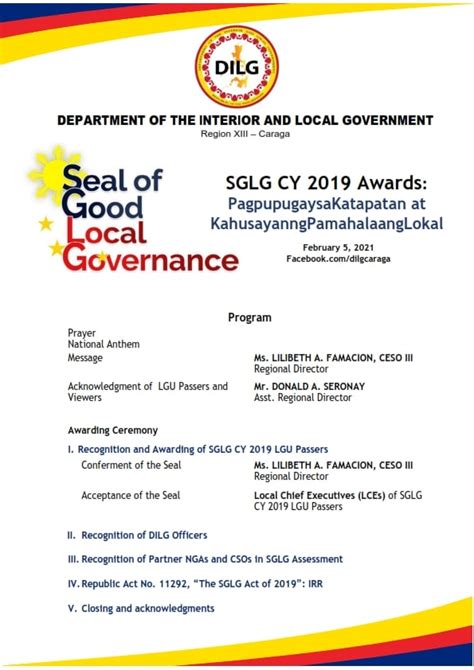QC LGU secures seal of good governance from DILG.